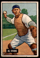 1951 Bowman #38 Al Evans Very Good  ID: 209836