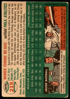 1954 Topps #215 Ed McGhee G-VG 