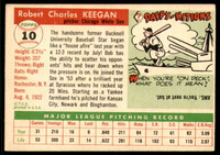 1955 Topps #10 Bob Keegan UER Excellent  ID: 238352