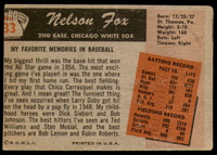 1955 Bowman #33 Nellie Fox Trimmed 