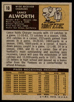 1971 Topps # 10 Lance Alworth Ex-Mint  ID: 225717
