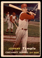 1957 Topps #9 Johnny Temple UER Very Good  ID: 228629