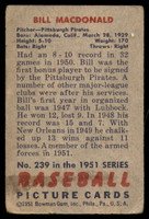 1951 Bowman #239 Bill MacDonald Good RC Rookie  ID: 227117