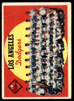 1959 Topps #457 Dodgers Checklist Very Good Marked 
