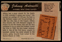1955 Bowman #124 Johnny Antonelli Very Good  ID: 210337