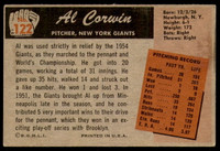 1955 Bowman #122 Al Corwin Excellent 