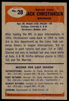 1955 Bowman #28 Jack Christiansen Very Good  ID: 225484