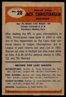 1955 Bowman #28 Jack Christiansen Very Good  ID: 225485