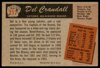 1955 Bowman #217 Del Crandall Very Good  ID: 220378