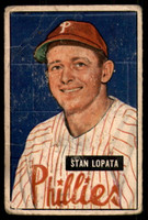 1951 Bowman #76 Stan Lopata Good  ID: 226800