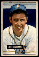 1951 Bowman #120 Joe Coleman Excellent+ Ink On Front 