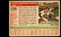 1955 Topps #170 Jim Pearce DP G-VG RC Rookie 