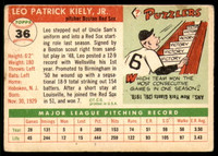 1955 Topps #36 Leo Kiely UER Very Good  ID: 238373