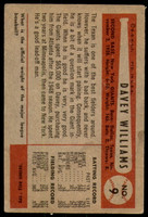 1954 Bowman #9 Dave Williams Very Good  ID: 213547