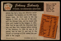 1955 Bowman #105 Johnny Schmitz Very Good 