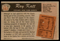 1955 Bowman #183 Ray Katt VG-EX 