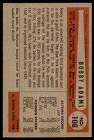 1954 Bowman #108 Bobby Adams Very Good  ID: 237752