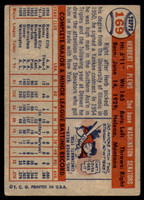 1957 Topps #169 Herb Plews UER Excellent RC Rookie  ID: 211136