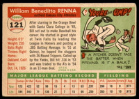 1955 Topps #121 Bill Renna UER Very Good  ID: 220109