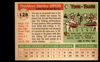 1955 Topps #128 Ted Lepcio Very Good  ID: 220121