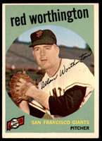 1959 Topps #28 Red Worthington Excellent+  ID: 229728