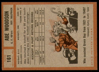 1962 Topps #161 Abe Woodson Ex-Mint  ID: 241932