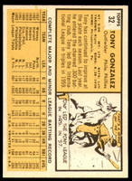 1963 Topps # 32 Tony Gonzalez Ex-Mint 
