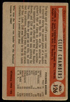 1954 Bowman #126 Cliff Chambers G-VG 