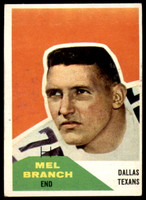 1960 Fleer #100 Mel Branch Excellent+ RC Rookie 