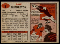 1957 Topps #8 Dave Middleton Ex-Mint  ID: 246623
