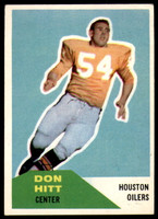 1960 Fleer #70 Don Hitt Ex-Mint  ID: 244595