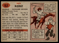 1957 Topps #52 Ken Konz Ex-Mint  ID: 252537