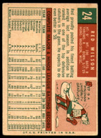 1959 Topps #24 Red Wilson Excellent  ID: 223355