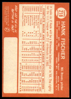1964 Topps #218 Hank Fischer Ex-Mint  ID: 234894