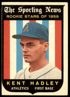 1959 Topps #127 Kent Hadley Excellent+ RC Rookie  ID: 230034