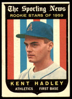 1959 Topps #127 Kent Hadley Excellent+ RC Rookie  ID: 223390