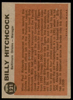 1962 Topps #121 Billy Hitchcock MG Excellent+  ID: 234967