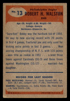 1955 Bowman #13 Bobby Walston Very Good  ID: 268073