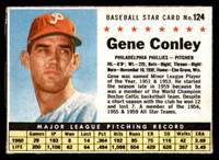 1961 Post Cereal #124 Gene Conley Excellent+  ID: 280430