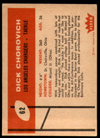 1960 Fleer #62 Dick Chorovich Excellent+ 