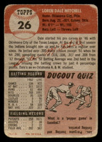 1953 Topps #26 Dale Mitchell DP Poor 