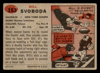 1957 Topps #153 Bill Svoboda DP Very Good RC Rookie  ID: 268172