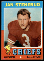 1971 Topps # 61 Jan Stenerud Excellent+ 