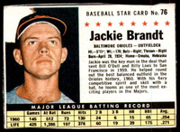 1961 Post Cereal #76 Jackie Brandt Excellent+  ID: 236722