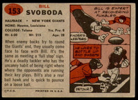 1957 Topps #153 Bill Svoboda DP Very Good RC Rookie  ID: 228029