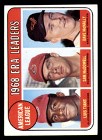 1969 Topps #   7 Luis Tiant/Sam McDowell/Dave McNally A.L. ERA Leaders Excellent+  ID: 290001