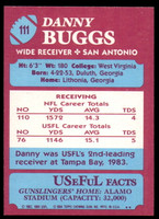 1984 Topps USFL #111 Danny Buggs NM-Mint  ID: 263256