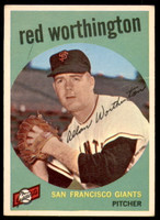 1959 Topps #28 Red Worthington Very Good  ID: 229722