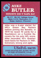 1984 Topps USFL #120 Mike Butler NM-Mint  ID: 263282
