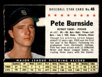 1961 Post Cereal #46 Pete Burnside Excellent  ID: 280202